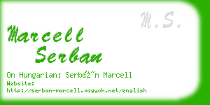 marcell serban business card